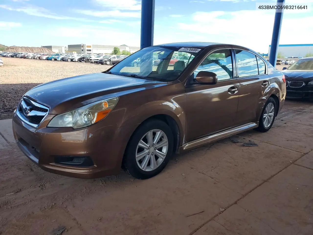 2011 Subaru Legacy 2.5I Premium VIN 4S3BMCC69B3216641 фото 1