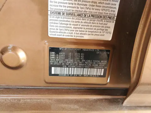 2011 Subaru Legacy 2.5I Premium VIN 4S3BMCC69B3216641 фото 12