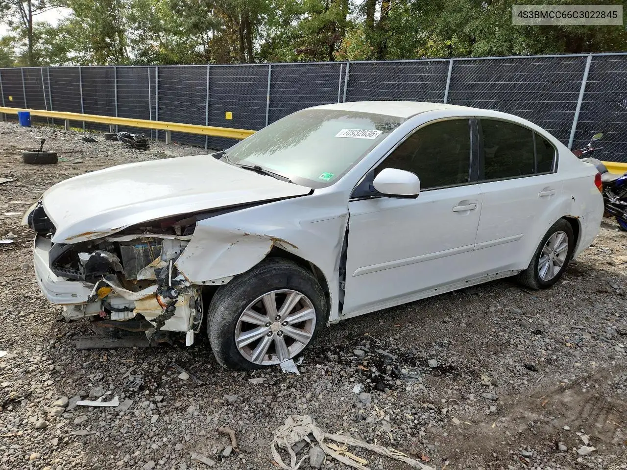 2012 Subaru Legacy 2.5I Premium VIN 4S3BMCC66C3022845 фото 1