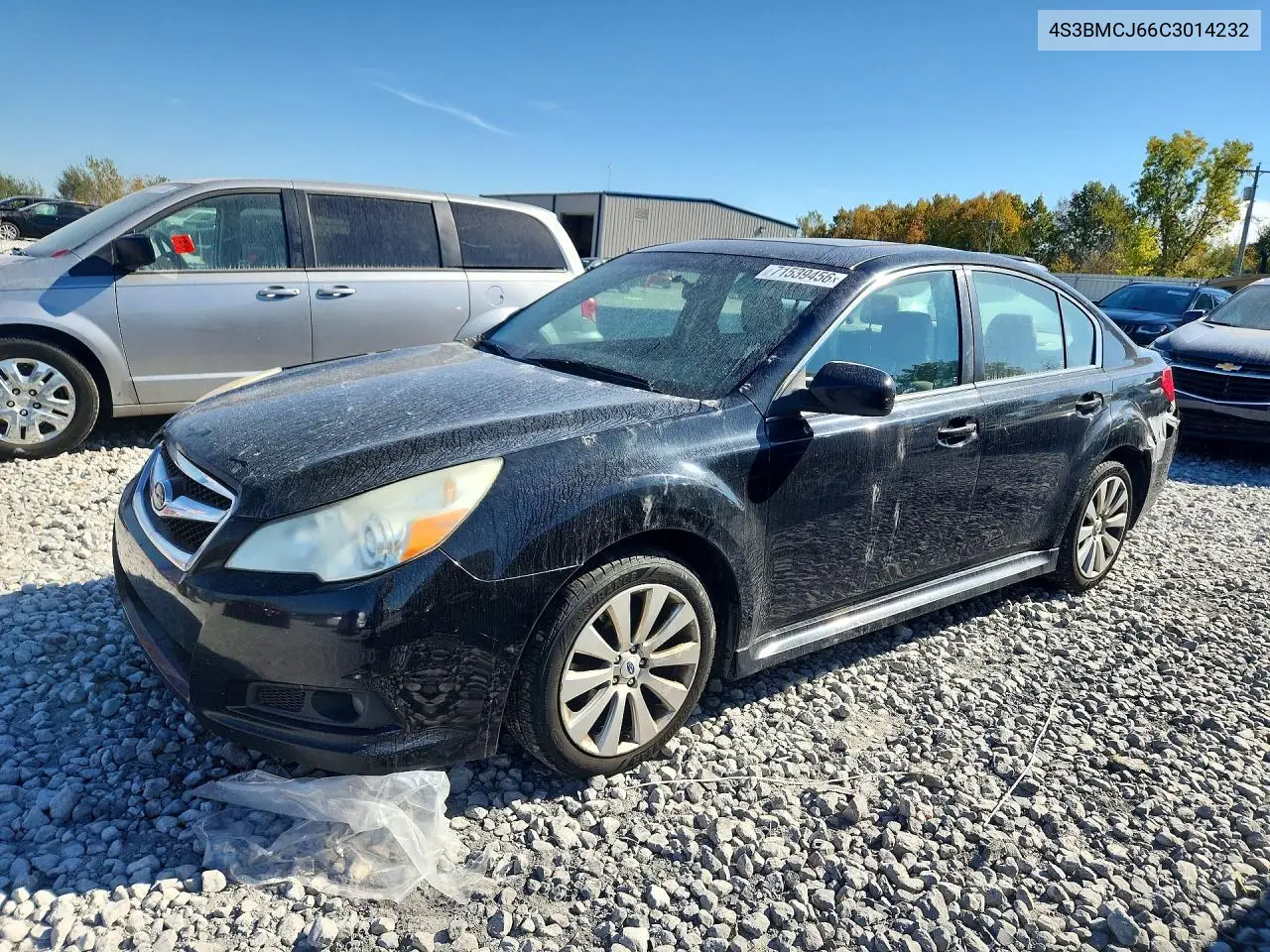 2012 Subaru Legacy 2.5I Limited VIN 4S3BMCJ66C3014232 фото 1