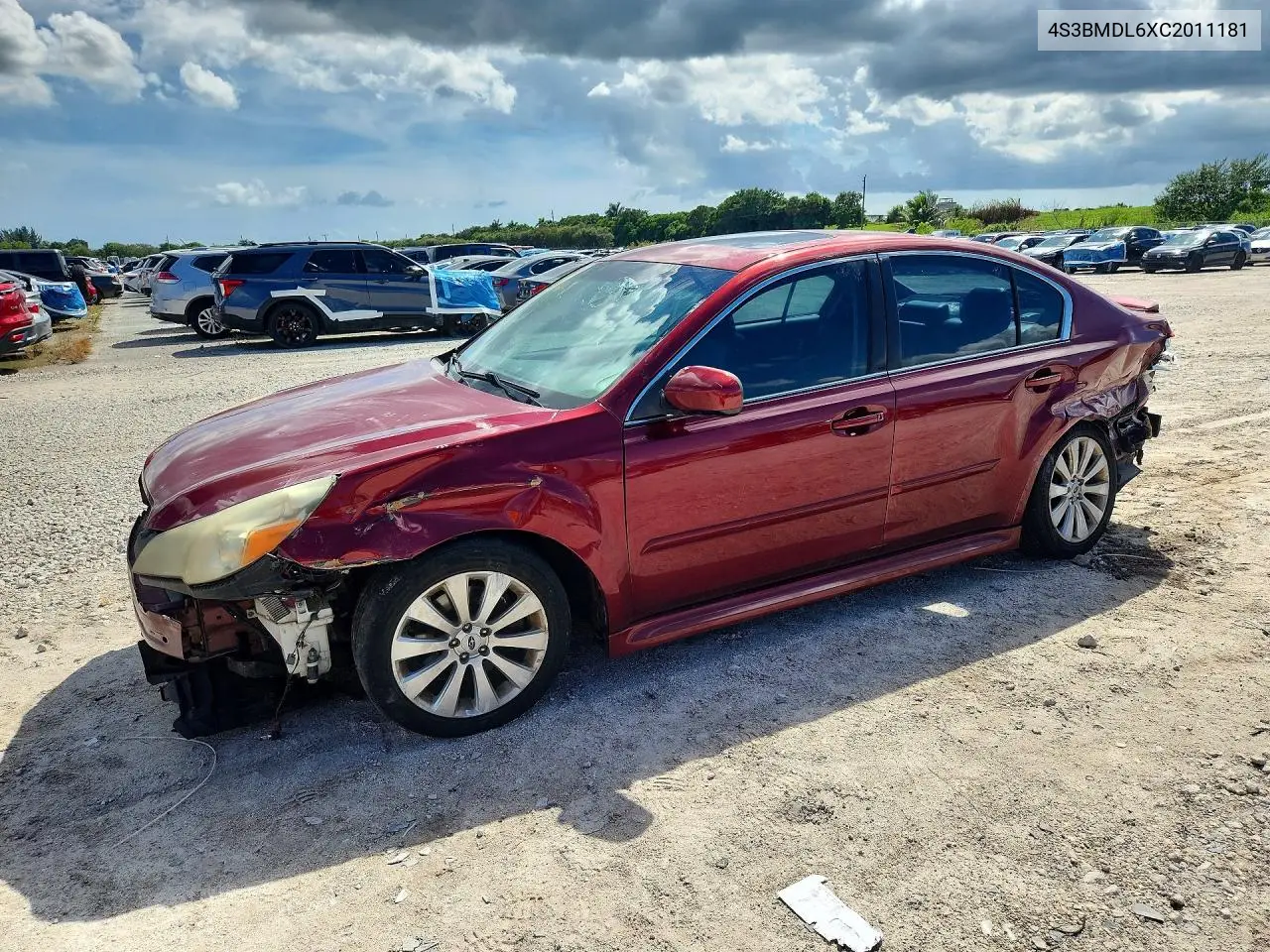 2012 Subaru Legacy 3.6R Limited VIN 4S3BMDL6XC2011181 фото 1