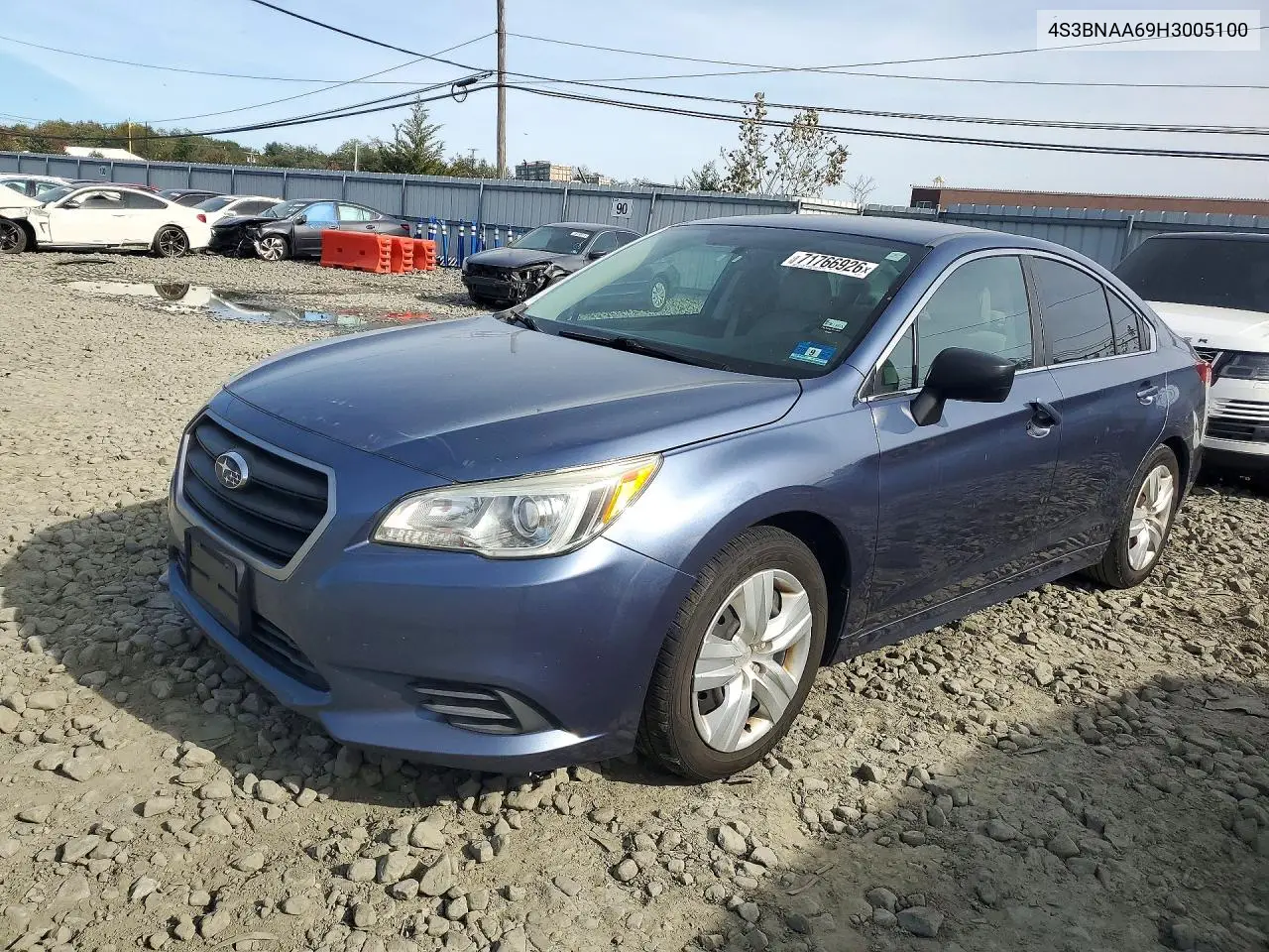 2017 Subaru Legacy 2.5I VIN 4S3BNAA69H3005100 фото 1