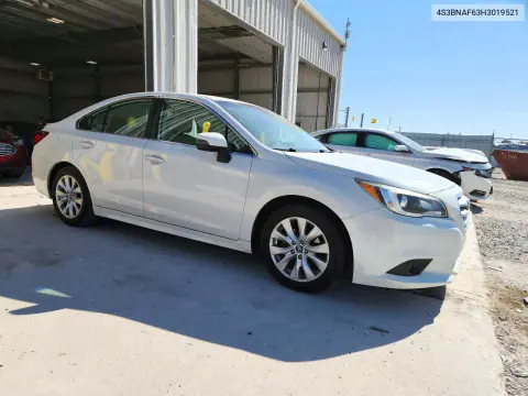 2017 Subaru Legacy 2.5I Premium VIN 4S3BNAF63H3019521 фото 4