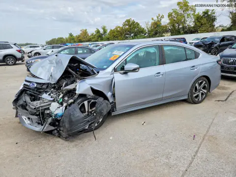 4S3BWAN61N3006468 — 2022 Subaru Legacy, Передняя часть, фото до ремонта