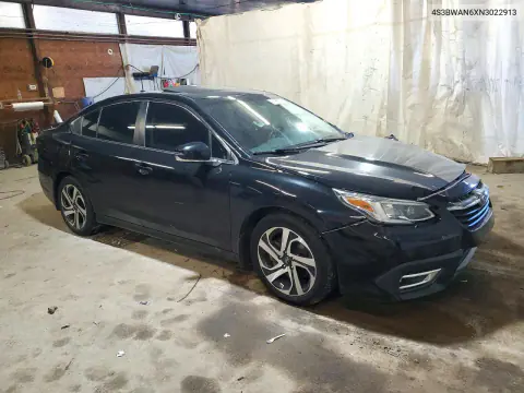 2022 Subaru Legacy Limited VIN 4S3BWAN6XN3022913 фото 4