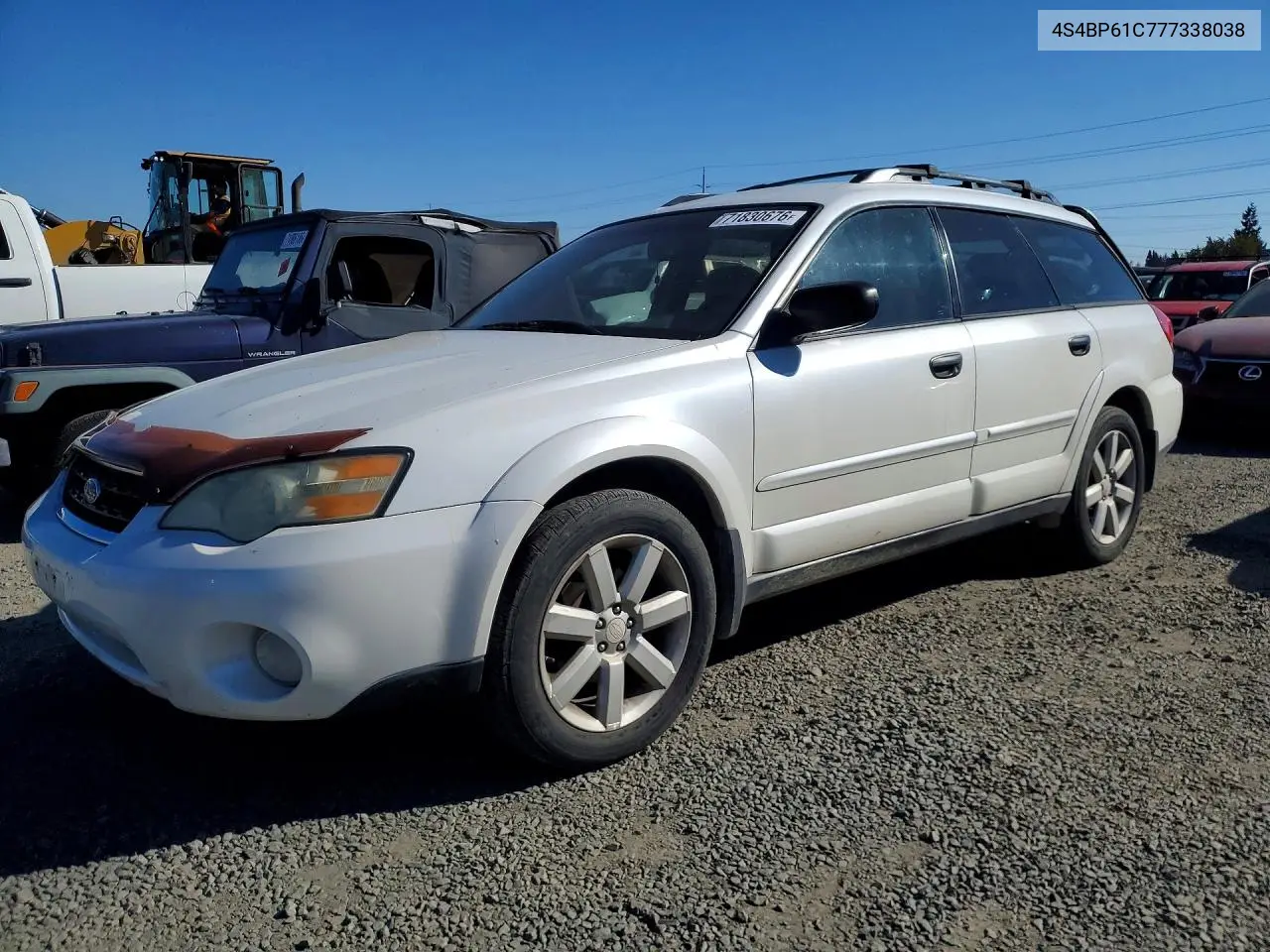 2007 Subaru Outback Outback 2.5I VIN 4S4BP61C777338038 фото 1