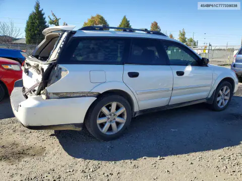 2007 Subaru Outback Outback 2.5I VIN 4S4BP61C777338038 фото 3