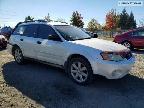 2007 Subaru Outback Outback 2.5I VIN 4S4BP61C777338038 фото 4