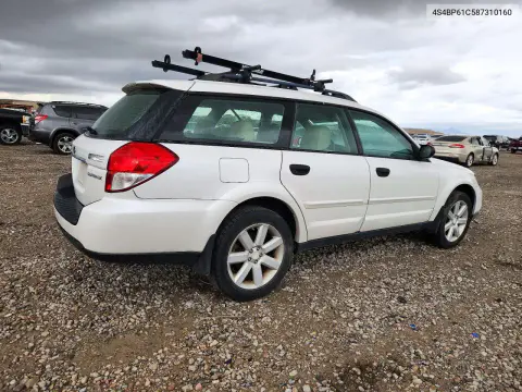 2008 Subaru Outback 2.5I VIN 4S4BP61C587310160 фото 3