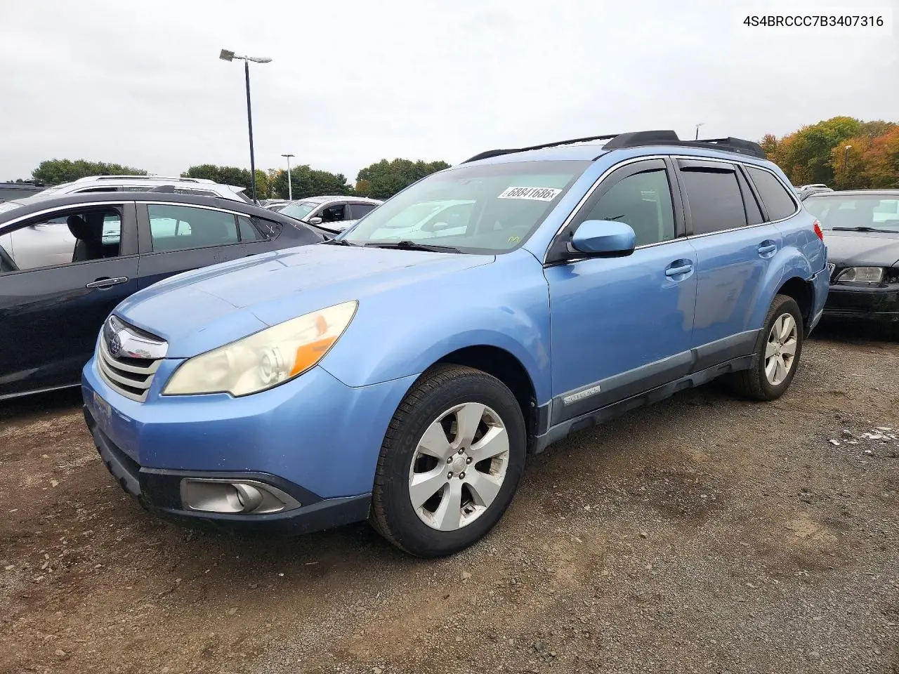 4S4BRCCC7B3407316 Subaru Outback 2011 — повреждение Задняя часть, фото до ремонта