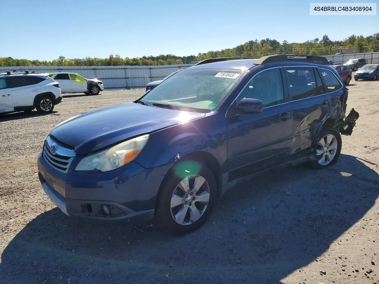 2011 Subaru Outback 2.5I Limited VIN 4S4BRBLC4B3408904 фото 1