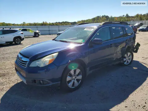 4S4BRBLC4B3408904 — 2011 Subaru Outback, Задняя часть, фото до ремонта