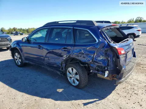 2011 Subaru Outback 2.5I Limited VIN 4S4BRBLC4B3408904 фото 2