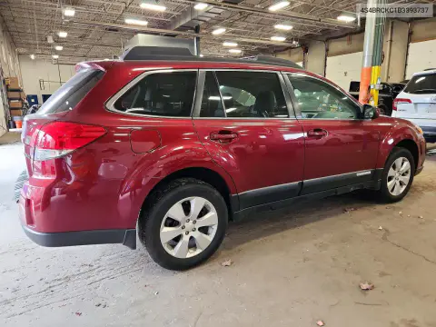 2011 Subaru Outback 2.5I Limited VIN 4S4BRCKC1B3393737 фото 3