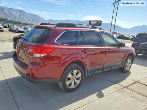 2012 Subaru Outback 3.6R Limited VIN 4S4BRDKC4C2231484 фото 3