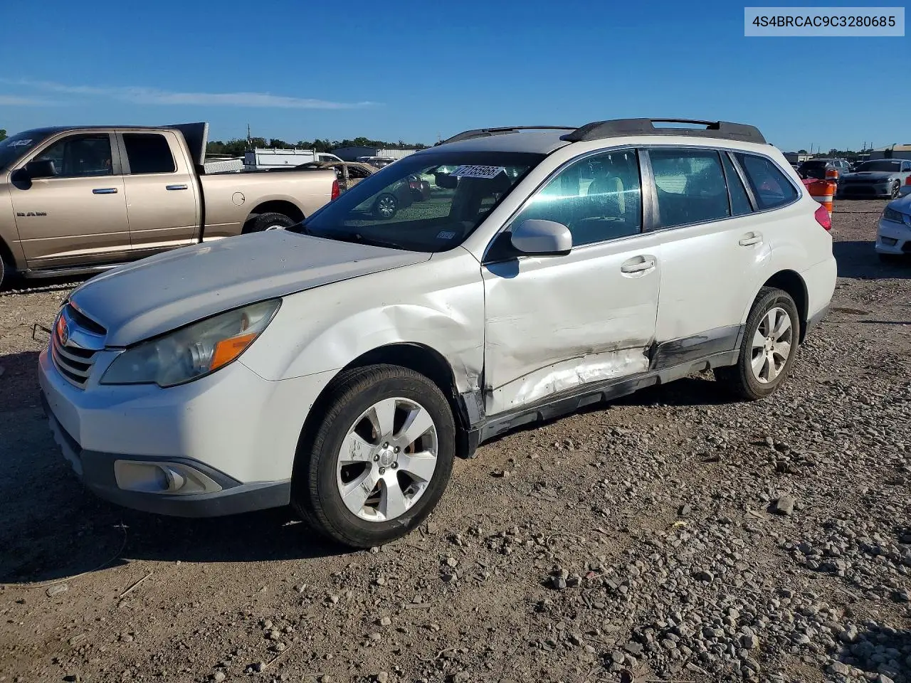 2012 Subaru Outback 2.5I VIN 4S4BRCAC9C3280685 фото 1