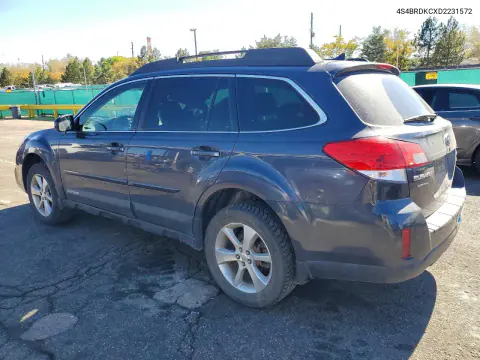 2013 Subaru Outback 3.6R Limited VIN 4S4BRDKCXD2231572 фото 2