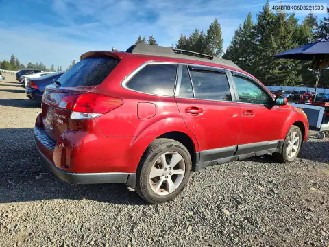 4S4BRBKC6D3221930 — 2013 Subaru Outback, фото 3 с аукциона Copart 20.10.2026, Боковая часть