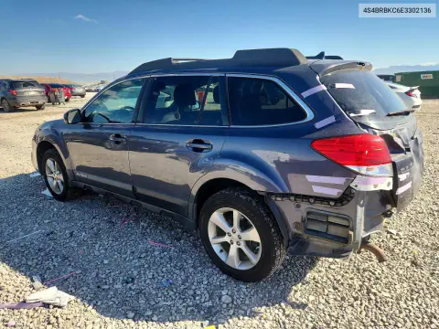 2014 Subaru Outback 2.5I Limited VIN 4S4BRBKC6E3302136 фото 2