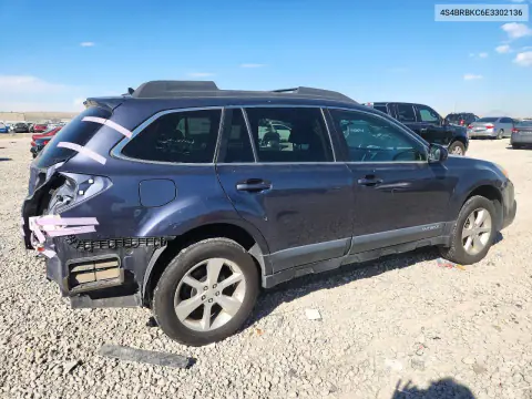 2014 Subaru Outback 2.5I Limited VIN 4S4BRBKC6E3302136 фото 3