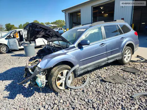 4S4BRBCC0E3260805 — 2014 Subaru Outback, Передняя часть, фото до ремонта