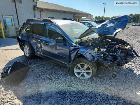 2014 Subaru Outback 2.5I Premium VIN 4S4BRBCC0E3260805 фото 4