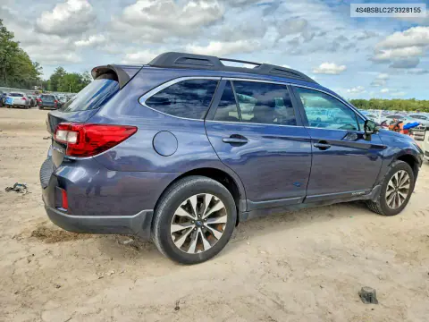 2015 Subaru Outback 2.5I Limited VIN 4S4BSBLC2F3328155 фото 3