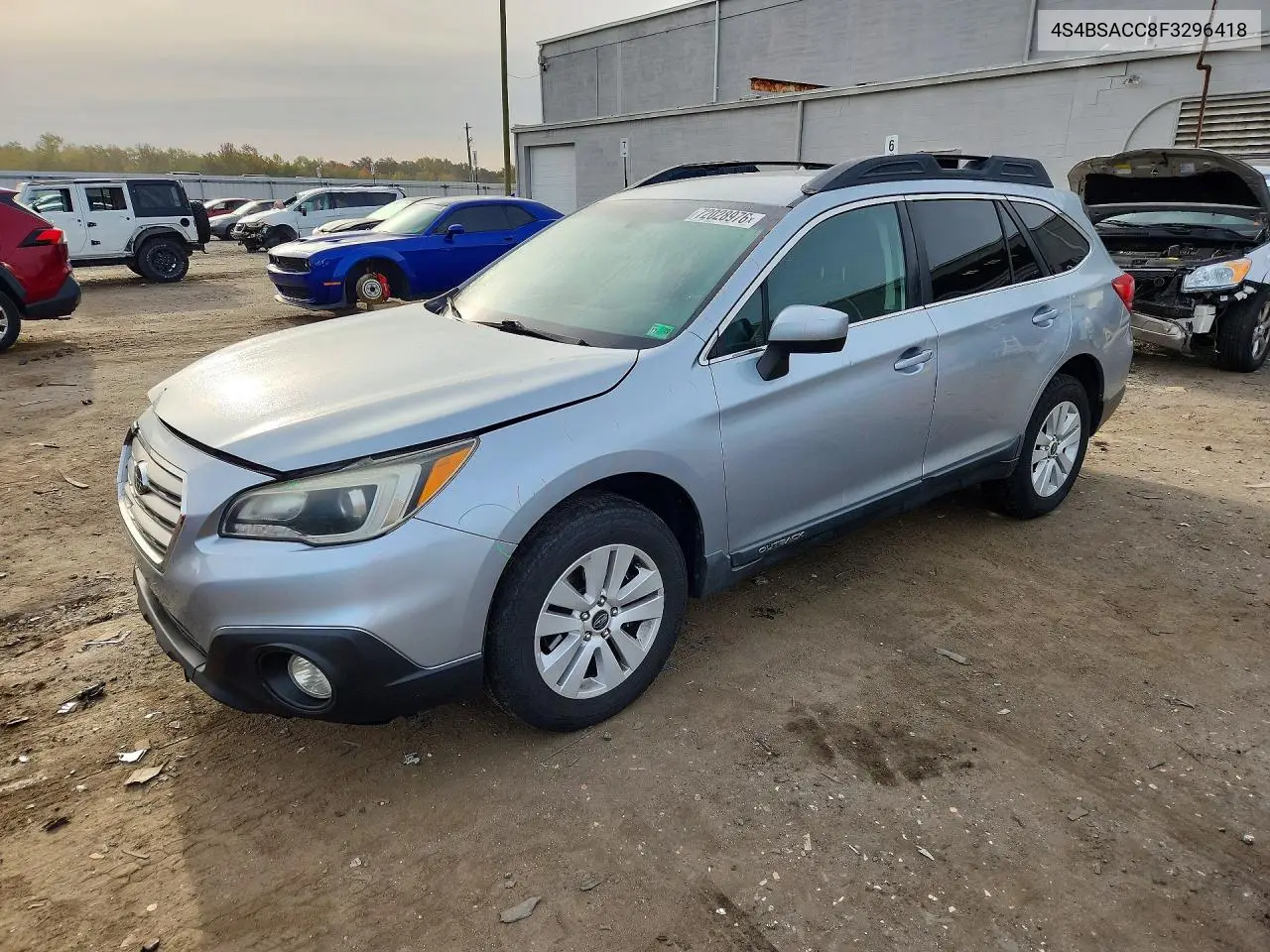 2015 Subaru Outback 2.5I Premium VIN 4S4BSACC8F3296418 фото 1