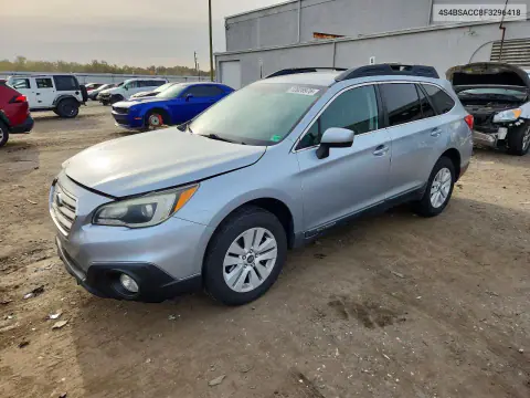 2015 Subaru Outback 2.5I Premium VIN 4S4BSACC8F3296418 фото 1