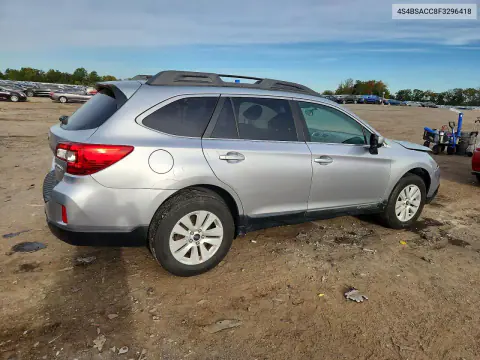 2015 Subaru Outback 2.5I Premium VIN 4S4BSACC8F3296418 фото 3