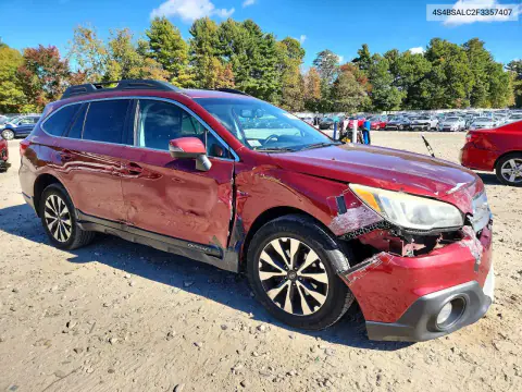 2015 Subaru Outback 2.5I Limited VIN 4S4BSALC2F3357407 фото 4