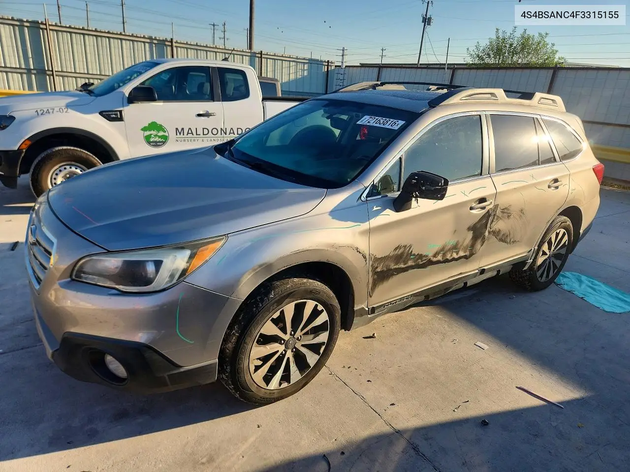 2015 Subaru Outback 2.5I Limited VIN 4S4BSANC4F3315155 фото 1
