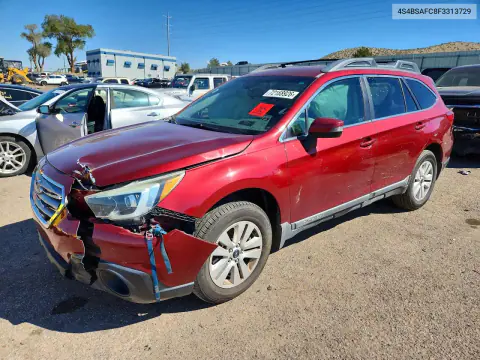 2015 Subaru Outback 2.5I Premium VIN 4S4BSAFC8F3313729 фото 1
