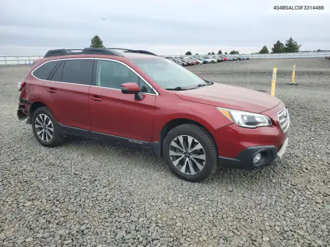 2015 Subaru Outback 2.5I Limited VIN 4S4BSALC0F3314488 фото 4