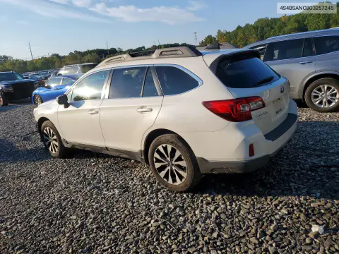 2016 Subaru Outback 2.5I Limited VIN 4S4BSANC8G3257245 фото 2