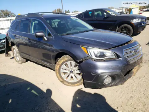 2016 Subaru Outback 2.5I Premium VIN 4S4BSACC7G3338756 фото 4