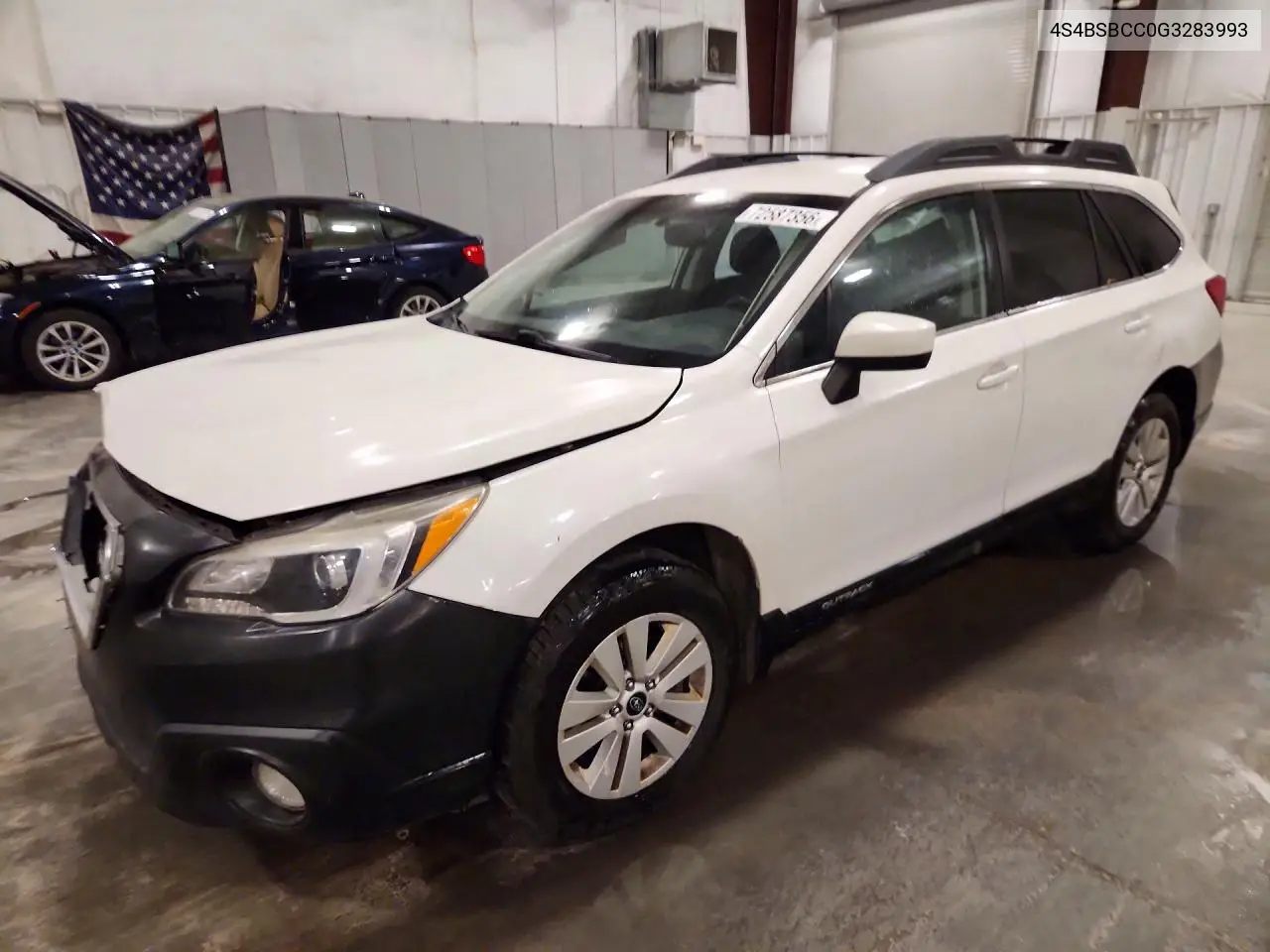 2016 Subaru Outback 2.5I Premium VIN 4S4BSBCC0G3283993 фото 1
