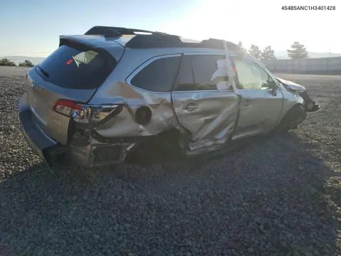 2017 Subaru Outback 2.5I Limited VIN 4S4BSANC1H3401428 фото 3