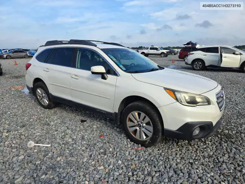 2017 Subaru Outback 2.5I Premium VIN 4S4BSACC1H3273193 фото 4