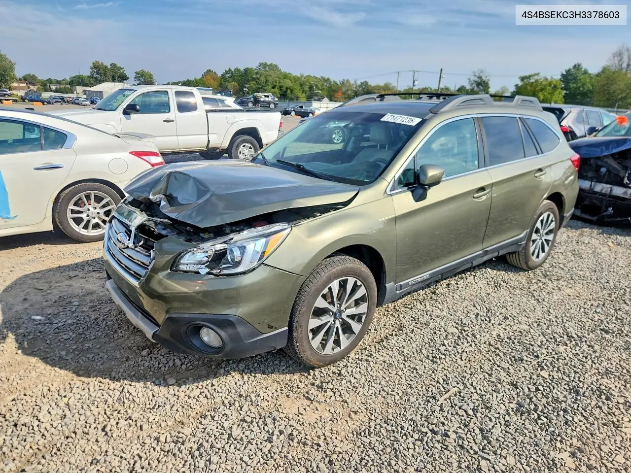 2017 Subaru Outback 3.6R Limited VIN 4S4BSEKC3H3378603 фото 1