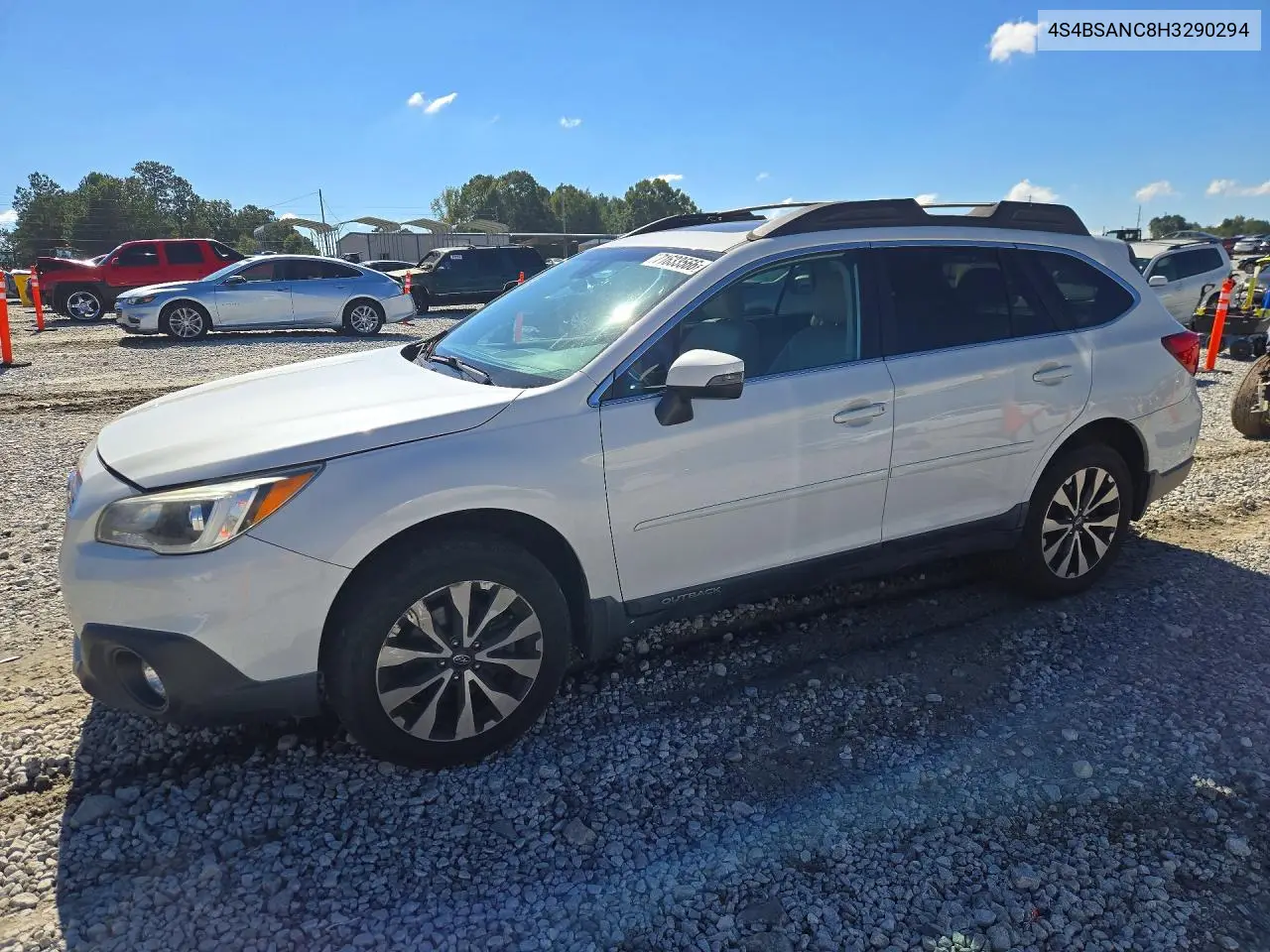 2017 Subaru Outback 2.5I Limited VIN 4S4BSANC8H3290294 фото 1