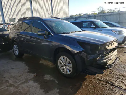 2017 Subaru Outback 2.5I Premium VIN 4S4BSAFC4H3271238 фото 4