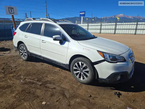 2017 Subaru Outback 2.5I Limited VIN 4S4BSANC8H3322032 фото 4