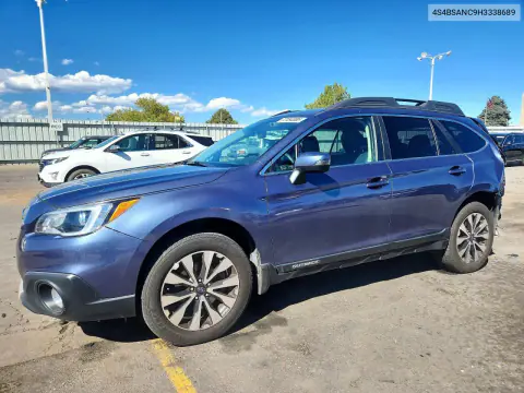 4S4BSANC9H3338689 — 2017 Subaru Outback, Задняя часть, фото до ремонта