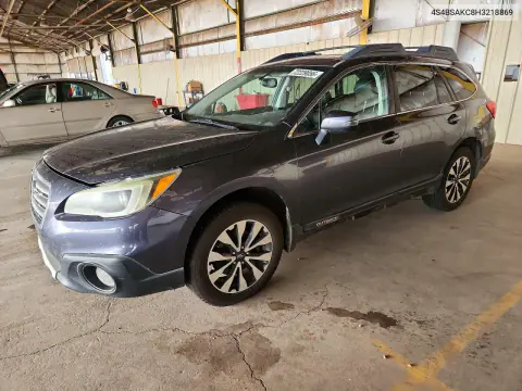 2017 Subaru Outback 2.5I Limited VIN 4S4BSAKC8H3218869 фото 1