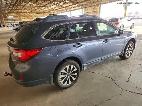 2017 Subaru Outback 2.5I Limited VIN 4S4BSAKC8H3218869 фото 3