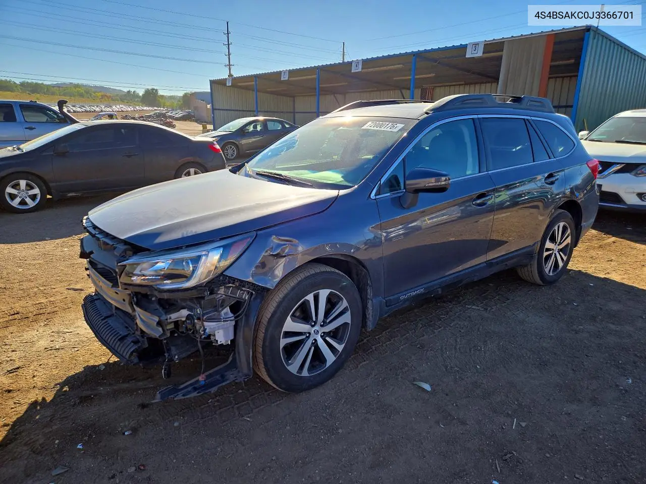 2018 Subaru Outback 2.5I Limited VIN 4S4BSAKC0J3366701 фото 1