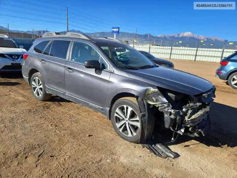 2018 Subaru Outback 2.5I Limited VIN 4S4BSAKC0J3366701 фото 4