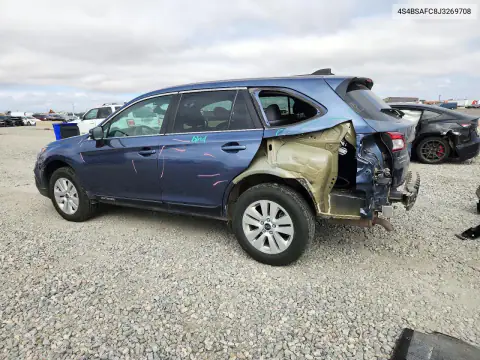 4S4BSAFC8J3269708 — 2018 Subaru Outback, фото 2 с аукциона Copart, Задняя часть