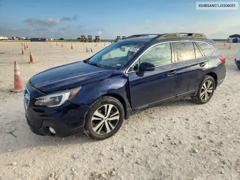 4S4BSANC1J3306051 — 2018 Subaru Outback, Передняя часть, фото до ремонта